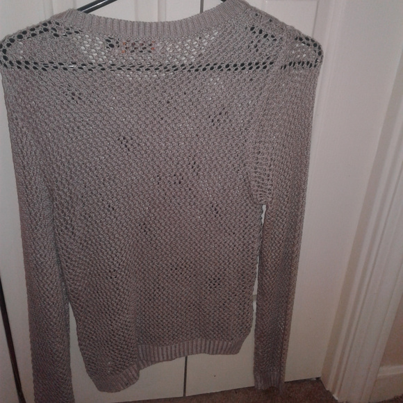 Material Girls Crochet Mesh Purple Medium Top - Picture 2 of 2